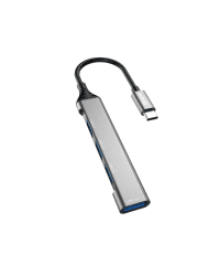 Dudao HUB 4in1 USB-C - 4x USB-A (3 x USB2.0 | USB3.0) 6.3cm black (A16T)