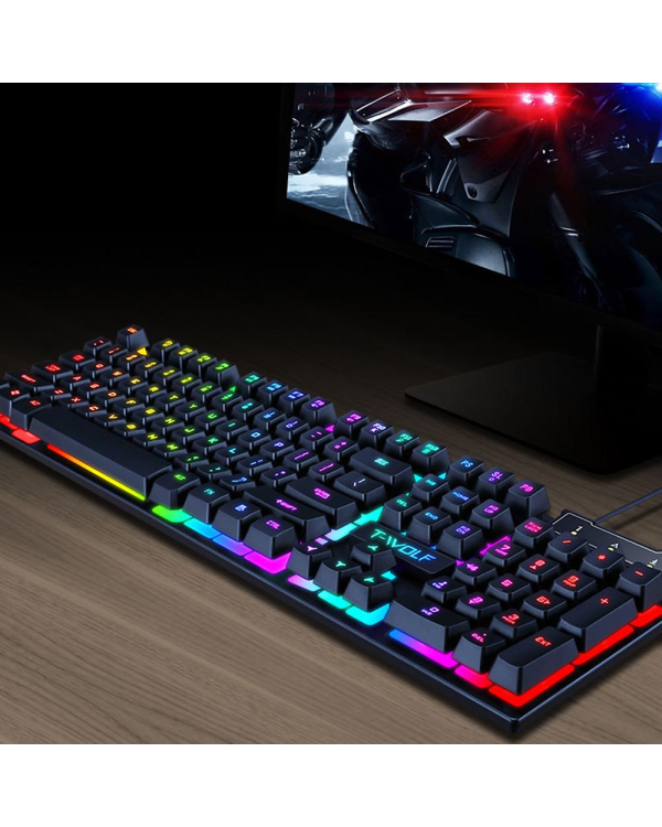 Игровая клавиатура T-WOLF T20 со светодиодной подсветкой (ENG)