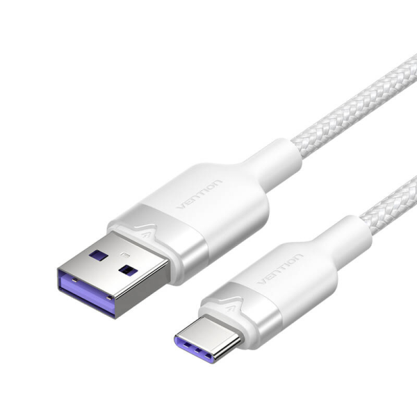 Кабель USB 2.0 A - USB-C 6A Vention CTOWF | 1 м | белый