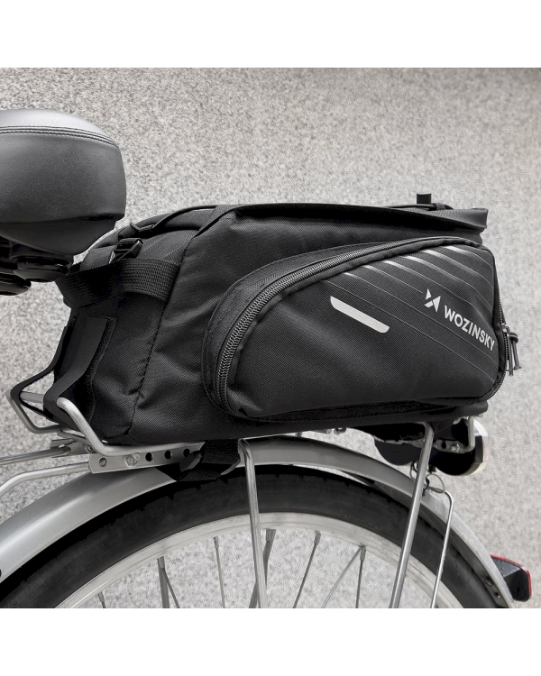 Дополнительное изображение книги «Wozinsky Bicycle Bike Pannier Bag Rear Trunk Bag with Shoulder Strap 9L black (WBB22BK)»