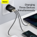 Baseus Сетевое зарядное устройство 2xUSB USB-C PD 3A 30W черная