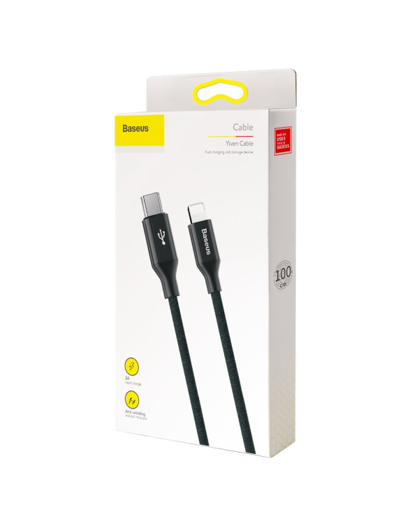 Baseus Yiven CATLYW-C01 USB-C -> Lightning провод для зарядки 18W / PD 2.0 / 100 cm черный