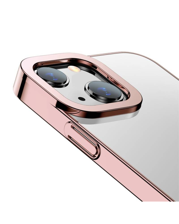 Baseus Glitter Transparent Case for iPhone 13 (pink)