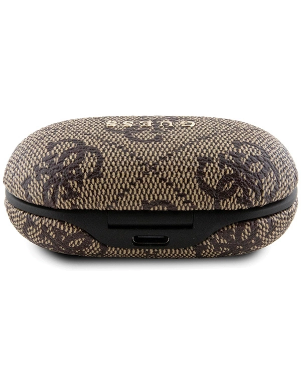TWS Guess 4G Metal Bluetooth headphones with ENC docking station - brown