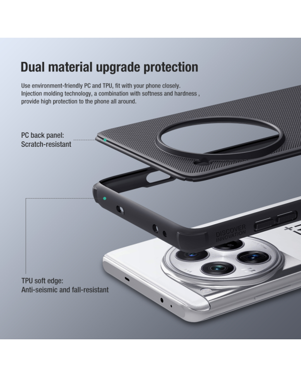 Задняя крышка Nillkin Super Frosted PRO для OnePlus 12 черная