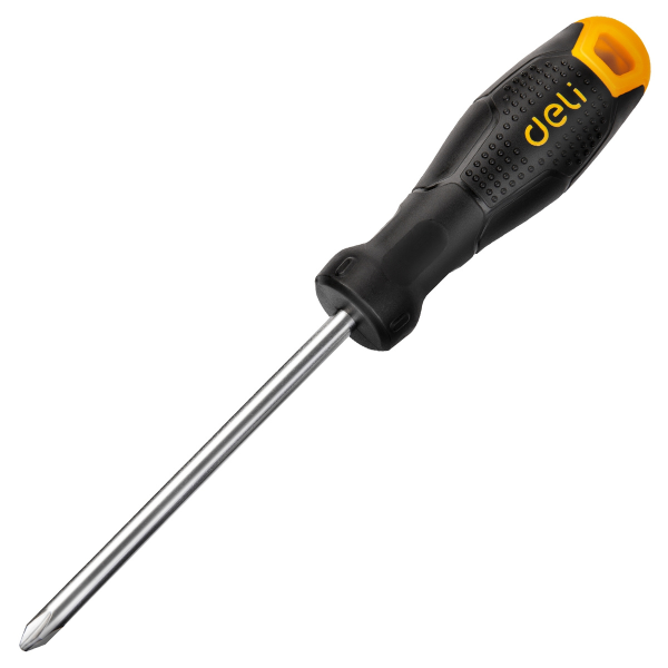 Отвертка Philips PH1x75 мм Deli Tools EDL625075 (черный)