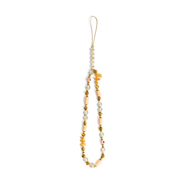 Guess Phone Strap Beads Bohemia Brown
