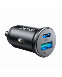 Joyroom JR-CCN05 30W USB-A USB-C mini car charger - black