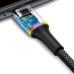 Baseus HALO CATGH-A01 USB-C провод для зарядки QC/ PD / LED / 50 cm черный
