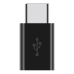 Fusion Универсальный Адаптер Micro USB на USB Type-C (USB-C) Черный (EU Blister)