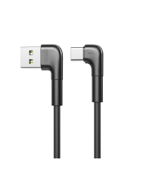 Remax USB - USB Type C angled cable 2,1 A 1 m black (RC-014a black)
