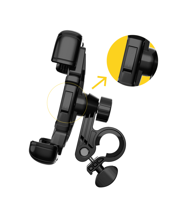 Wozinsky strong phone holder for the handlebar of a bicycle, motorcycle, scooters black (WBHBK6)