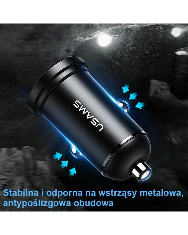 Дополнительное изображение книги «USAMS Ład. sam. 2xUSB 2,4A Mini czarny|black CC114TC01 (US-CC114)»
