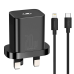 Обложка книги «Baseus Super Si 1C fast wall charger USB Type C 20W UK + USB Type C - Lightning cable 1m black (TZCCSUP-K01)»