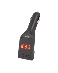 Setty Автомобильный FM Transmitter Bluetooth 4.0 / USB / Micro SD / Aux / LCD / AUX 3.5 mm Kабель / Black