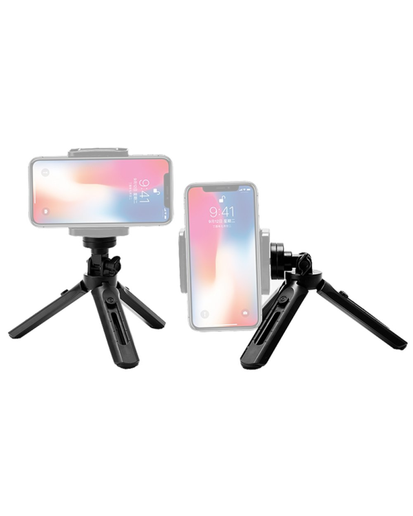 Mini Tripod with phone holder mount selfie stick camera GoPro holder black