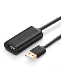USB 2.0 extension cable UGREEN US121, active, 15m (black)