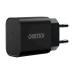 Choetech mains charger EU fast charging adapter USB Type C Power Delivery 20W 3A + USB Type C cable black (PD5005-EU-BK)