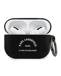 Karl Lagerfeld case for AirPods Pro KLACAPSILRSGBK black Silicone RSG
