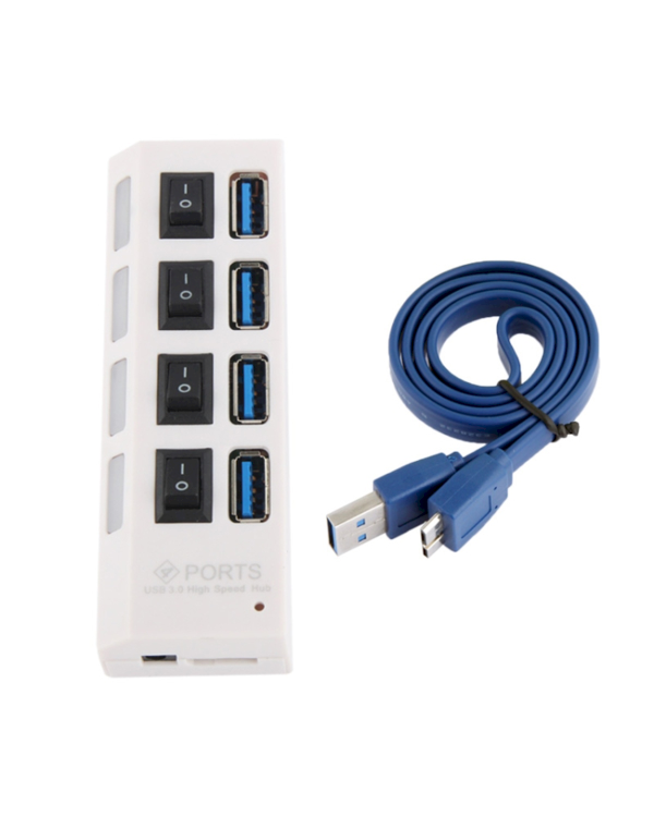 Fusion разделитель USB 3.0 на 4 x USB 3.0 / 5 Гбит / с белый