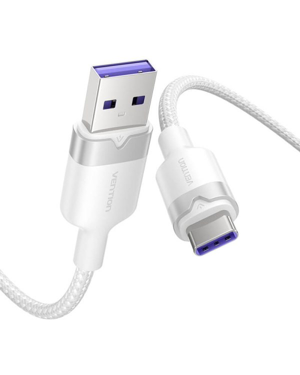 Кабель USB 2.0 A - USB-C 6A Vention CTOWF | 1 м | белый
