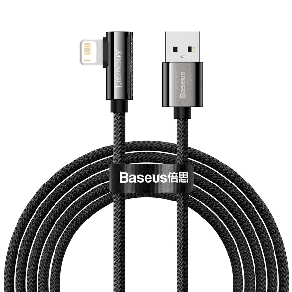 Cable USB to Lightning Baseus Legend Series, 2.4A, 2m (black)