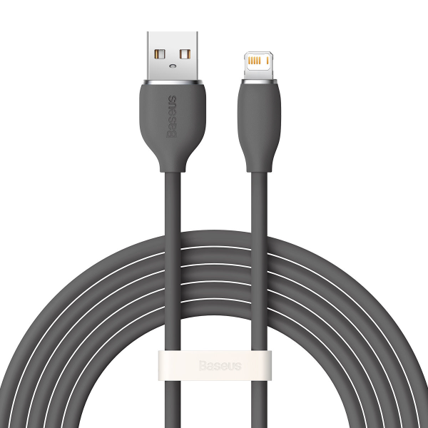 Baseus cable, USB cable - Lightning 2.4A, length 2 m Jelly Liquid Silica Gel - black