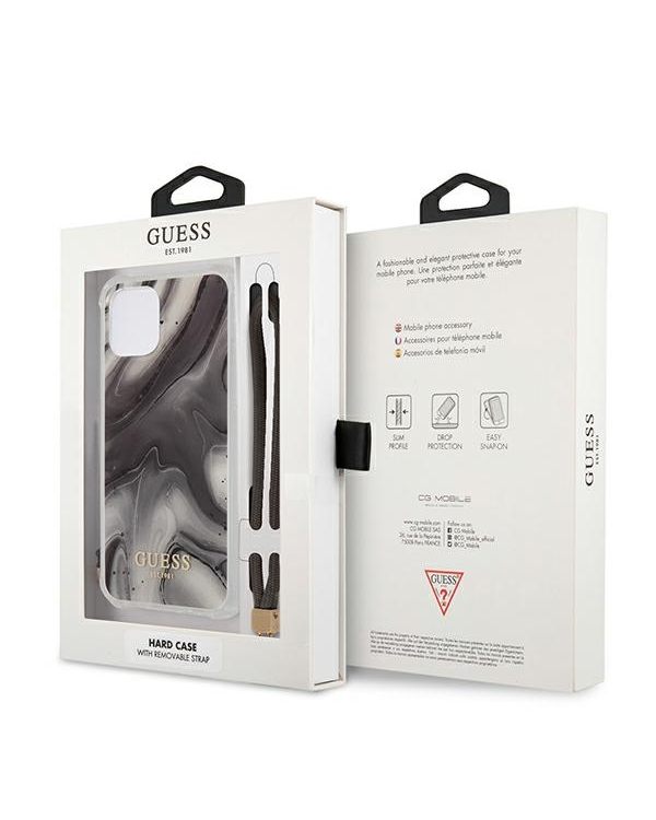 Guess GUHCP12SKSMAGR iPhone 12 mini 5,4" szary|grey hardcase Marble Collection