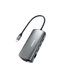 Dudao 11w1 multifunctional HUB USB Typ C - USB Type C PD 60 W / HDMI / 3,5 mm mini jack / 1x USB 2.0 / SD - micro SD  card reader / VGA / RJ45 / 3x USB 3.2 Gen 1 grey (A15Pro grey)