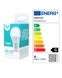 Светодиодная лампа Forever Light E27 G45 6W 230V 3000K 480lm