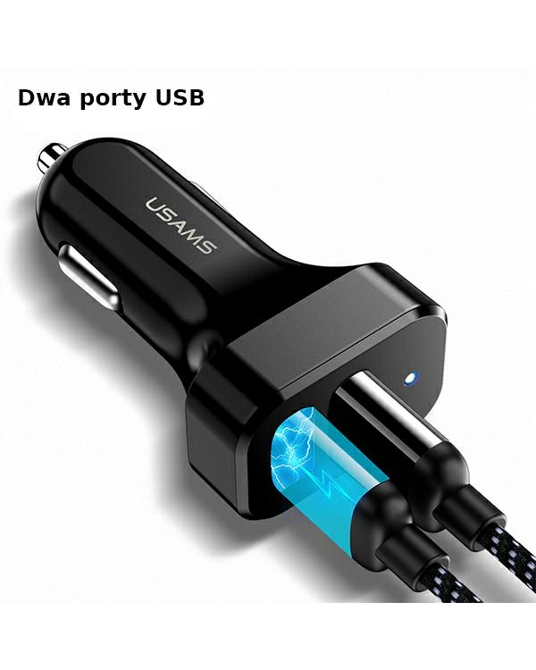 Дополнительное изображение книги «USAMS Ład. sam. 2xUSB C13 2,1A czarny|black (only head) CC87TC01»