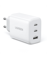 Ugreen fast wall charger 2x USB Type C | USB 65W PD3.0, QC3.0 | 4.0 + white (CD275)