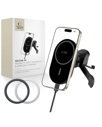 Tech-Protect MM15W-V6 Магнитный держатель MagSafe для автомобильного вентиляционного отверстия - черный