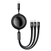 USB cable 3in1 Baseus Bright Mirror, USB-C to micro USB / USB-C / Lightning, 100W, 1.2m (black)