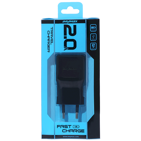 iMymax S2 Универсальное 2.0A зарядное устройство USB Черное