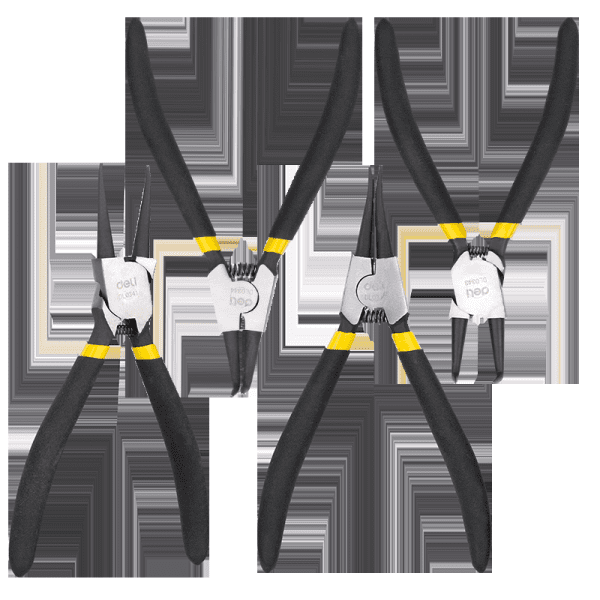 Circlip Pliers 7" Deli Tools EDL104407 (black)