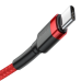 Плетеный нейлоновый кабель Baseus CATKLF-G09 USB-C | PD | PD2.0 | 60W | 20V | 3A | QC3.0 | 1м красный