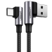 Угловой кабель USB-C - USB-A 2.0 UGREEN US176, 3A, 3 м (черный)