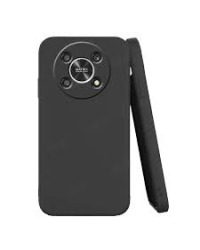 Мягкий матовый задний силиконовый чехол Fusion для Honor Magic 4 lite черный