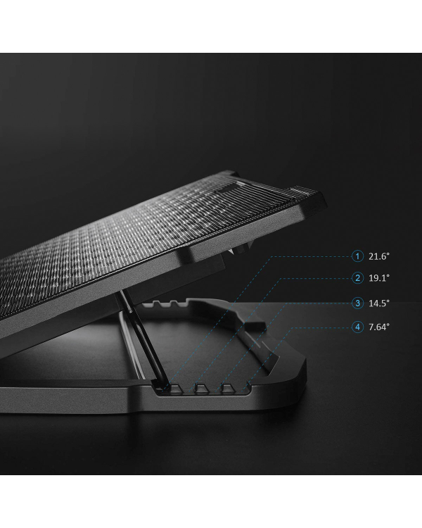 Охлаждающая подставка Platinet PLCP5FB для ноутбуков 17'' черная