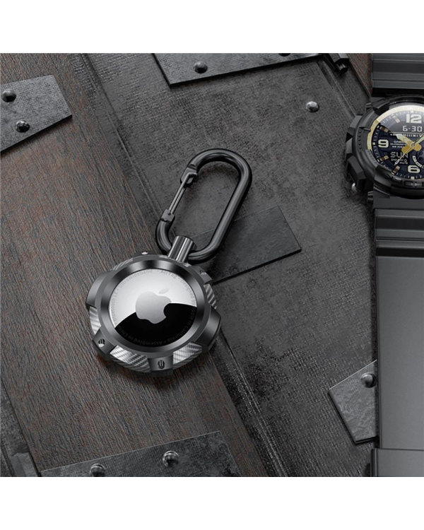 Чехол Tech-Protect TPUCarbon для Apple AirTag - черный
