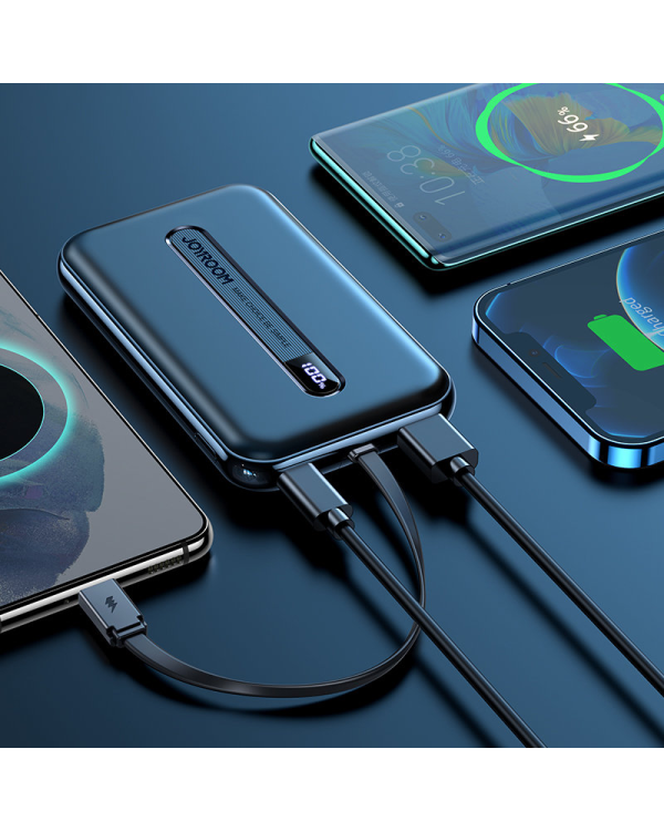 Joyroom Linglong power bank 10000mAh 20W Power Delivery Quick Charge USB | USB Type C | built-in USB Type C cable black (JR-L001 black)