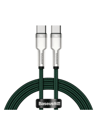 Baseus Cafule Series Metal Data USB Type C - USB Typ C Cable Power Delivery 100 W (20 V / 5 A) 1 m green (CATJK-C06)