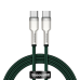 Baseus Cafule Series Metal Data USB Type C - USB Typ C Cable Power Delivery 100 W (20 V / 5 A) 1 m green (CATJK-C06)