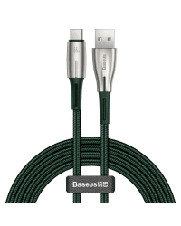 Baseus Water Drop USB - USB Typ C cable 66 W (11 V / 6 A) Huawei SuperCharge SCP 2 m green (CATSD-N06)