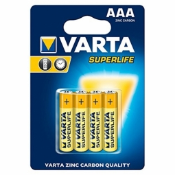 Baterijas Varta AAA SuperLife Zinc Carbon 4 Pack