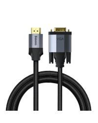 Baseus Enjoyment Series VGA Male To HDMI Male Cable 1m Dark gray