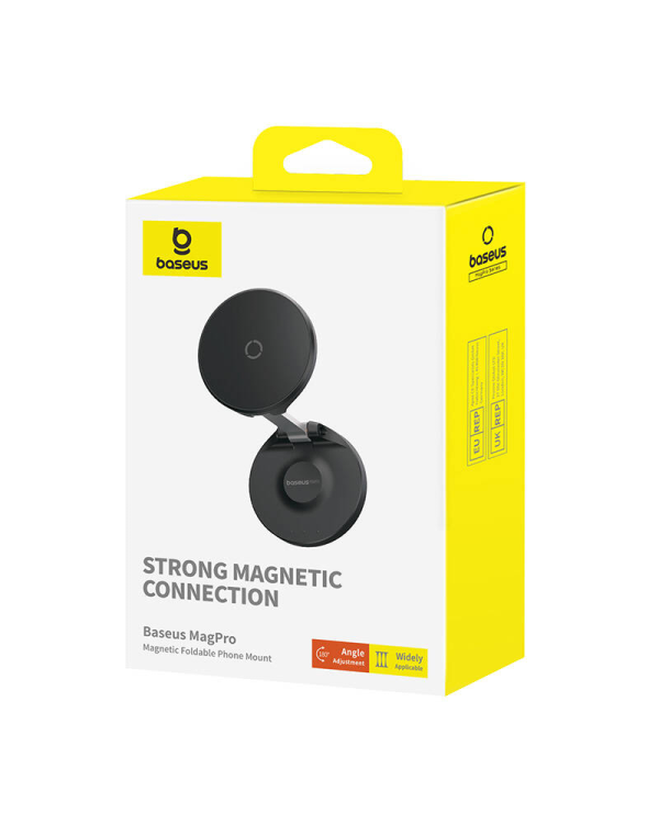 Magnetic Desktop Phone Stand Baseus MagPro self-adhesive (black)