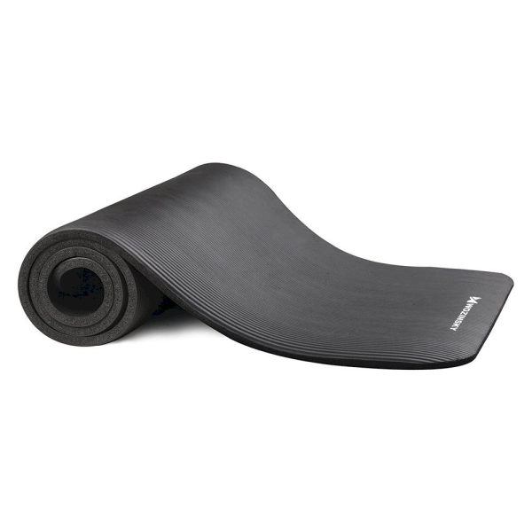 Gymnastic non slip mat for exercising 181 cm x 63 cm x 1 cm black (WNSP-BLAC)