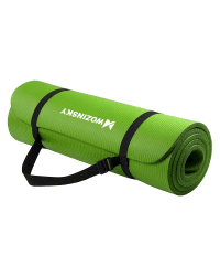 Gymnastic non slip mat for exercising 181 cm x 63 cm x 1 cm green (WNSP-GREE)